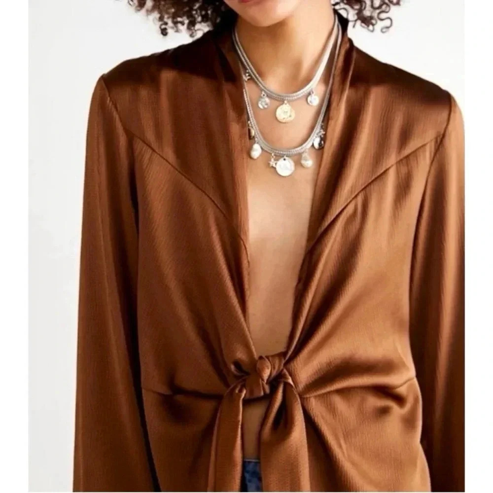 Free People Harley Wrap Top Size Small - Picture 5 of 8